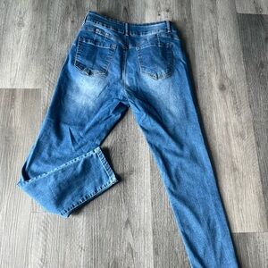 Women’s Straight Leg Denim Jeans — Blue